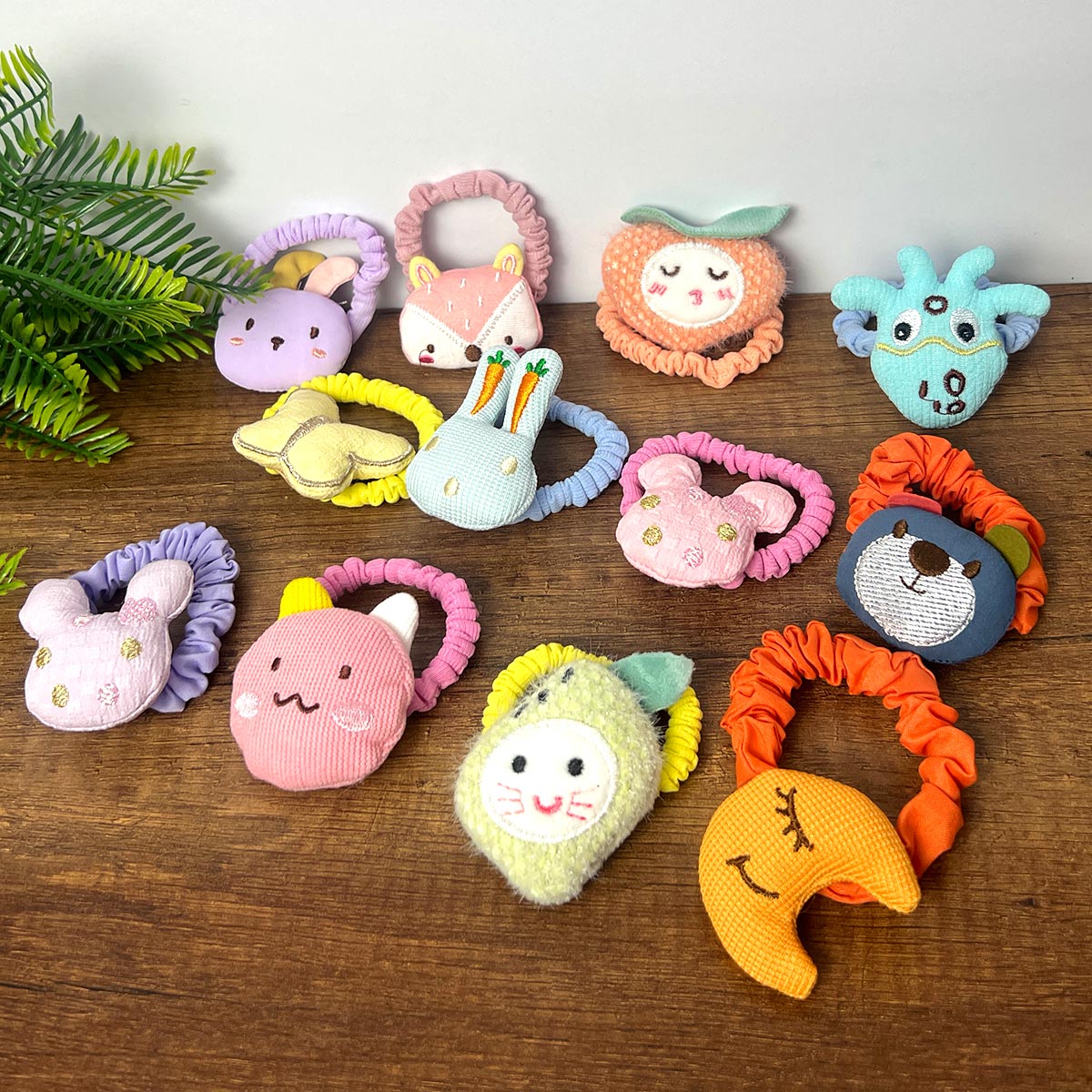 Miniatura 4 de Set x12 Moños Infantiles Animales MOx12